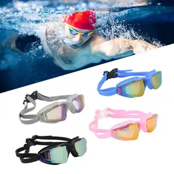 Плавательные очки для взрослых с защитой от запотевания и ультрафиолета Плавательные очки с мягкой силиконовой накладкой для носа Широкий обзор для взрослых Мужские Женские очки