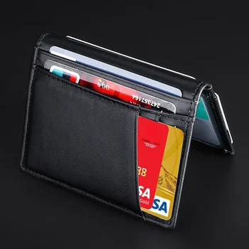 Мужской кошелек, мягкий супертонкий кошелек, мини-держатели для кредитных карт из натуральной кожи, тонкий кошелек для карт, маленькие кошельки для женщин