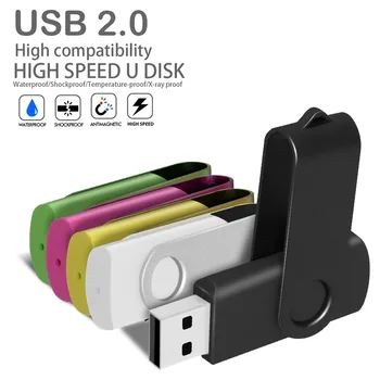 USB Флэш-накопитель 128 ГБ 64 ГБ 32 ГБ 16 ГБ 8 ГБ 4 ГБ USB 2.0 Флэш-карта памяти U Stick Многоцветный множественный выбор