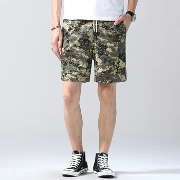 Новые камуфляжные шорты мужские Summer Tide Бренд High Street Outdoor Wear Свободные пляжные брюки среднего размера Повседневные брюки Five Points