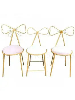Современная минималистичная спальня со спинкой princess nail art makeup chair ins bow net red girl heart dresser stool