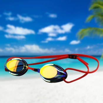 Мужские очки для плавания, водонепроницаемые очки для подводного плавания, Регулируемая пряжка, безопасная Мягкая эластичная защита от запотевания для профессиональных видов спорта
