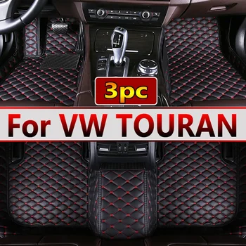 Автомобильные Коврики Для Volkswagen TOURAN 7-seat 2006-2015 2014 2013 2012 2011 Пользовательские Автоматические Накладки Для Ног Автомобильный Ковер В салоне