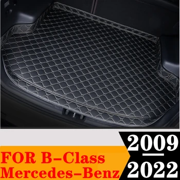 Коврик для багажника автомобиля Sinjayer Водонепроницаемый автомобильный коврик для багажника с высокой боковой грузовой накладкой Подходит для Mercedes-Benz B Class 2009 2010-2022