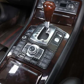 Для Audi A8 D3 D4 2004-2012 из мягкого углеродного волокна Переключатель режима центрального управления автомобилем рамка панель Крышка отделка наклейка автомобильные аксессуары