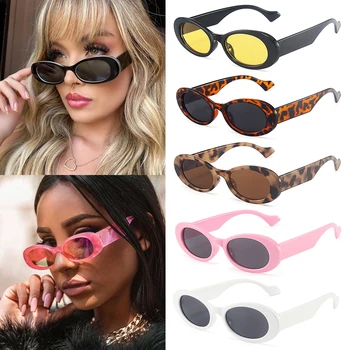 Ins Популярные очки желейного цвета, солнцезащитные очки леопардовых оттенков, трендовые маленькие овальные солнцезащитные очки для женщин