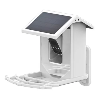 Умная кормушка для птиц с камерой Маломощная солнечная камера для птиц Камера ночного видения 1080P IP66 Водонепроницаемая камера реального наблюдения