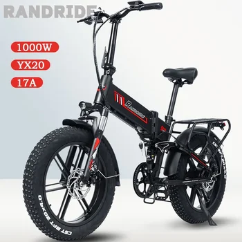 Ryride-bicicleta Eléctrica Plegable YX20 Para Hombre O Mujer, Bici De Montaña De 20x2023, 1000W, 48V, 17Ah, Novedad De 4,0