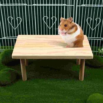 Игрушка-платформа для хомяка Маленькое домашнее животное Деревянная платформа для клетки для хомяка Платформа для игрушки-подставки для хомяка Платформа