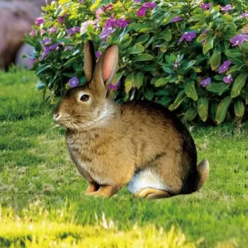 Кролик Акриловый наружный садовый грунт Вставка для украшения сада Карточка-вставка