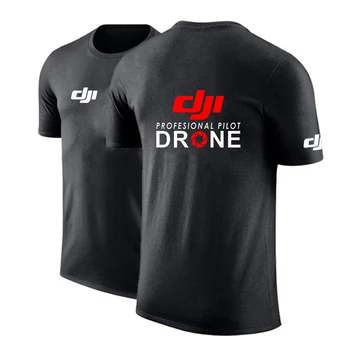 2022 Летняя Новая Футболка с принтом Dji Professional Pilot Drone, мужская Популярная спортивная футболка для бега, Быстросохнущая футболка