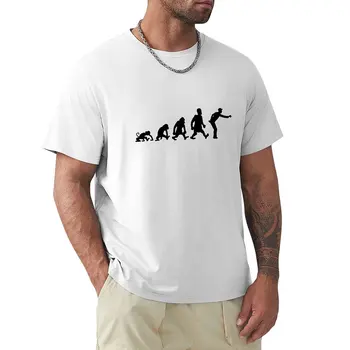 Футболка pétanque jeu de boules darwin evolution, новое издание мужских футболок-тяжеловесов с графическим изображением