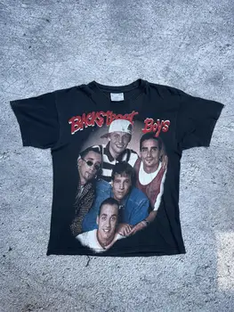 Винтажная футболка для мальчиков с Бэк-стрит 90-х годов в потертом состоянии