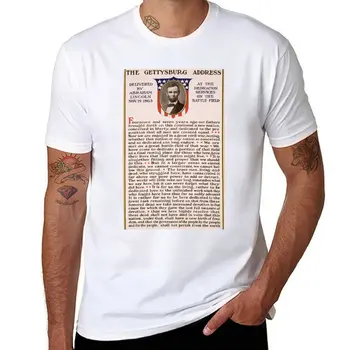 Новая Геттисбергская речь, произнесенная Авраамом Линкольном 19 ноября 1863 года, футболка на заказ, футболки, топы, футболка оверсайз, мужская
