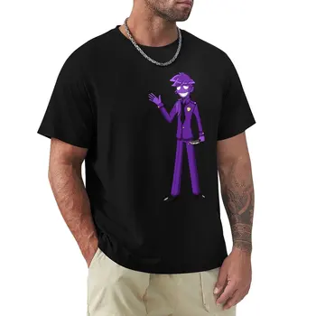 Фиолетовая футболка Guy - William Afton, мужская одежда, футболка с коротким рукавом, футболки на заказ, черные футболки для мужчин