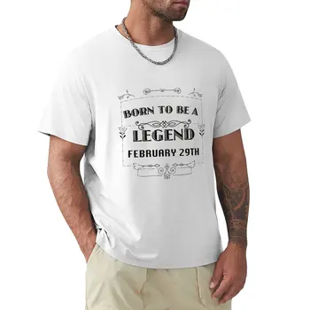 29 февраля, футболка с изображением легенды Високосного дня, футболки для мальчиков, одежда хиппи, пустые футболки, летняя одежда, футболка для мужчин