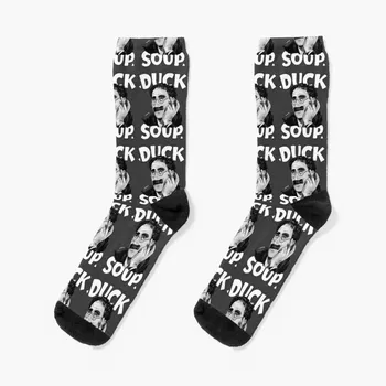 Граучо Маркс - Фан-арт утиного супа с иллюстрацией названия, носки, носки дизайнерского бренда, велосипедные носки, Носки Мужские Женские
