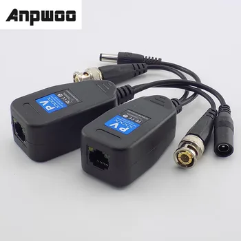 ANPWOO 1 пара (2шт) Пассивных Разъемов Приемопередатчика CCTV Coax BNC Power Video Balun к разъему RJ45 BNC для видеокамеры видеонаблюдения