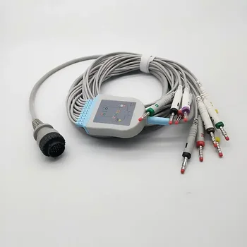 16-контактный кабель AHA/IEC kanz Cardioline Delta ekg, 3,6 м, банановый