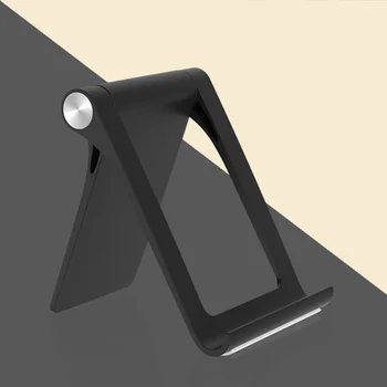 Креативный регулируемый на 360 ° держатель для плоской подставки, складной портативный держатель для телефона, планшета (черный)