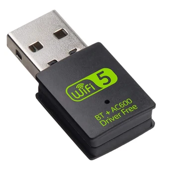 USB WiFi Bluetooth Адаптер, Внешний Приемник Двухдиапазонной Беспроводной Сети 600 Мбит /с, WiFi Ключ для ПК/Ноутбука/Настольного компьютера