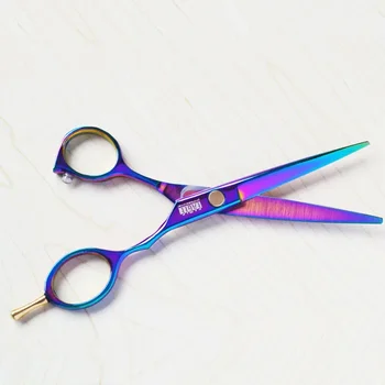 Новое поступление фиолетовых титановых 6,0 дюймовых высококачественных парикмахерских ножниц Бесплатная Доставка продукт для волос горячая распродажа ножницы для волос