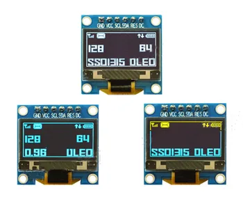 IPS 0,96 дюйма 6PIN SPI Белый/Синий/Желто-синий OLED-Экран Модуль SSD1315 Контроллер Совместим с SSD1306 IIC Интерфейс 128* 64