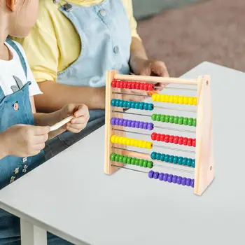 Радужные счеты со 100 бусинами Развивающая игрушка 10-рядная счетная рамка в подарок