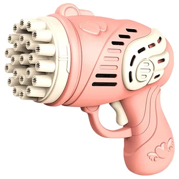 23-Луночный детский автоматический пистолет для мыльных пузырей Gatling, игрушечная электрическая машина для мыльных пузырей на открытом воздухе, летние детские игрушки, подарок на день рождения для мальчиков и девочек