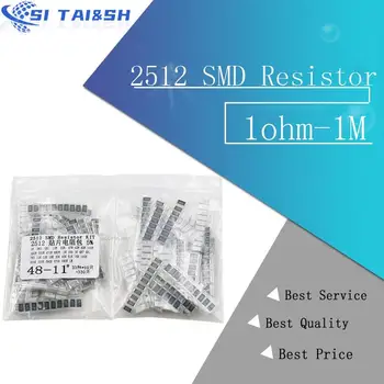 330 шт./лот Электронные резисторы 1 ом-1 М Ом 5% 2512 SMD Резистор Ассорти комплект 10R 47R 100R 10K 470K 680K smd резистор пакет
