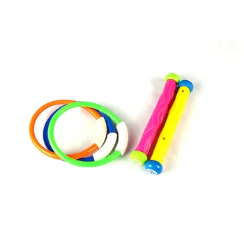 5 ШТ. разноцветных палочек для дайвинга, кольцо для дайвинга в бассейне, игрушки для бассейна, игрушки для детей, дайвинг (случайное количество и цвет)